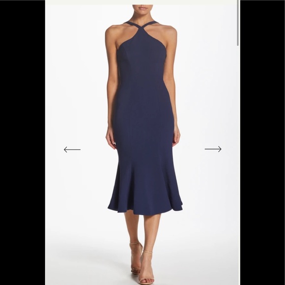 open lace back dress Dress The Population Eliana Mermaid Dress - Rouge main image 0